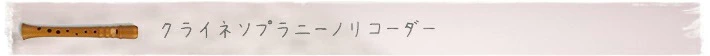 クライネソプラニーノリコーダーの説明